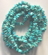 34 inch strand of Turquoise Chips